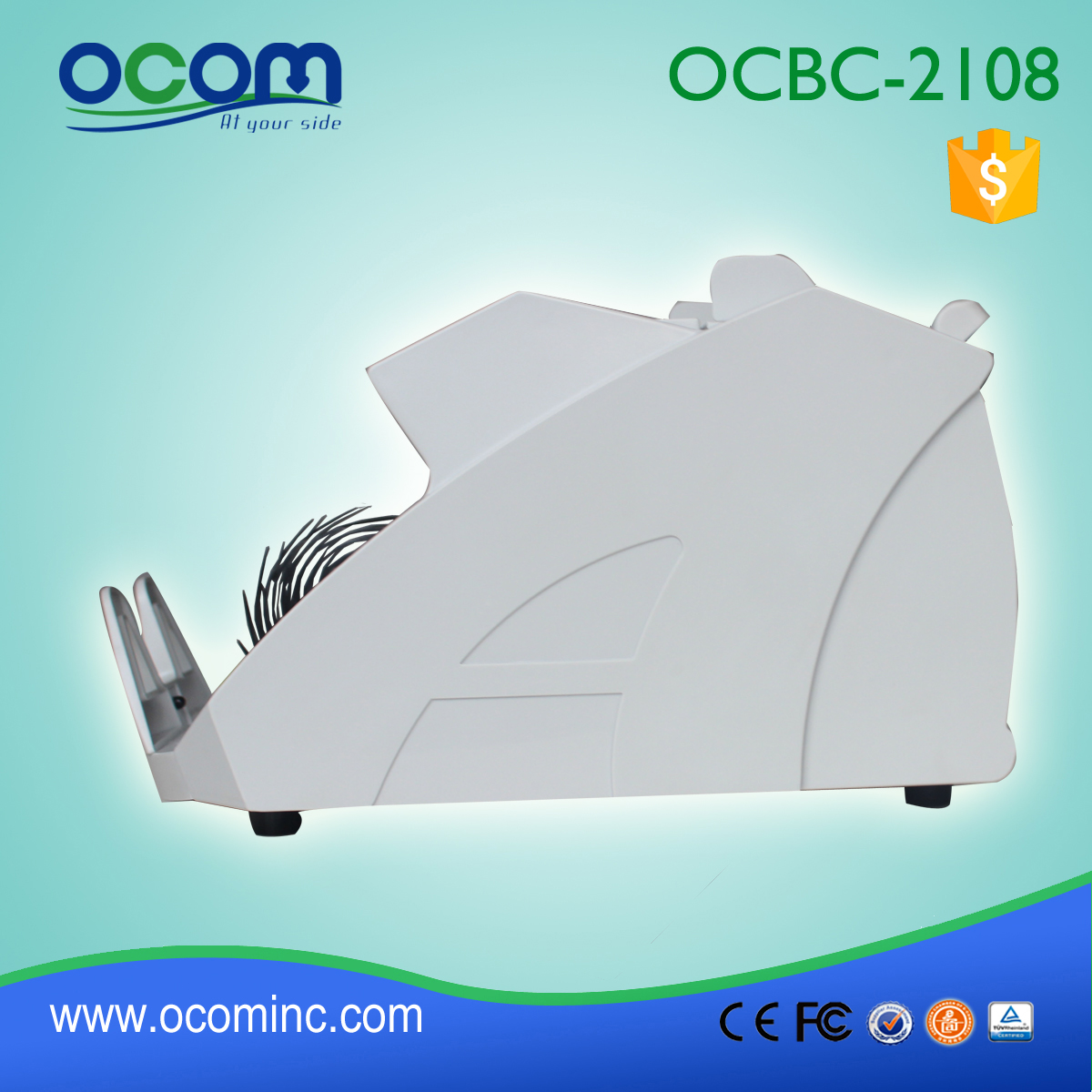 (OCBC-2108) - OCOM wykonany 2016 najnowszy liczarka banknotów UV mg
