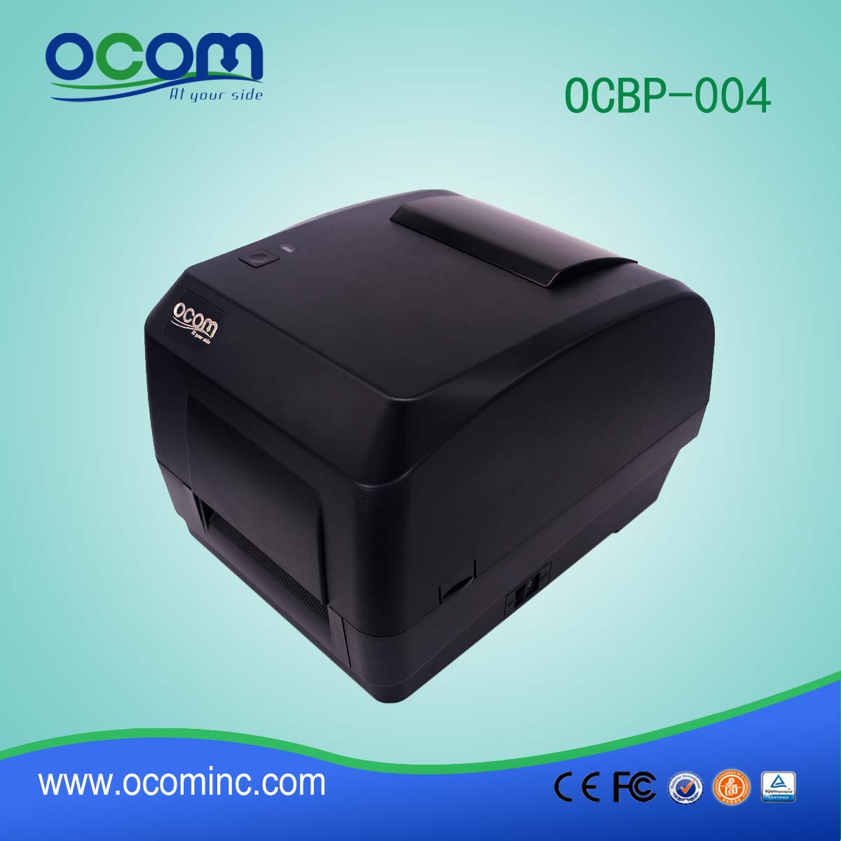OCBP-004B-L 300DPI Transferência térmica e impressora de etiquetas de código de barra térmica direta