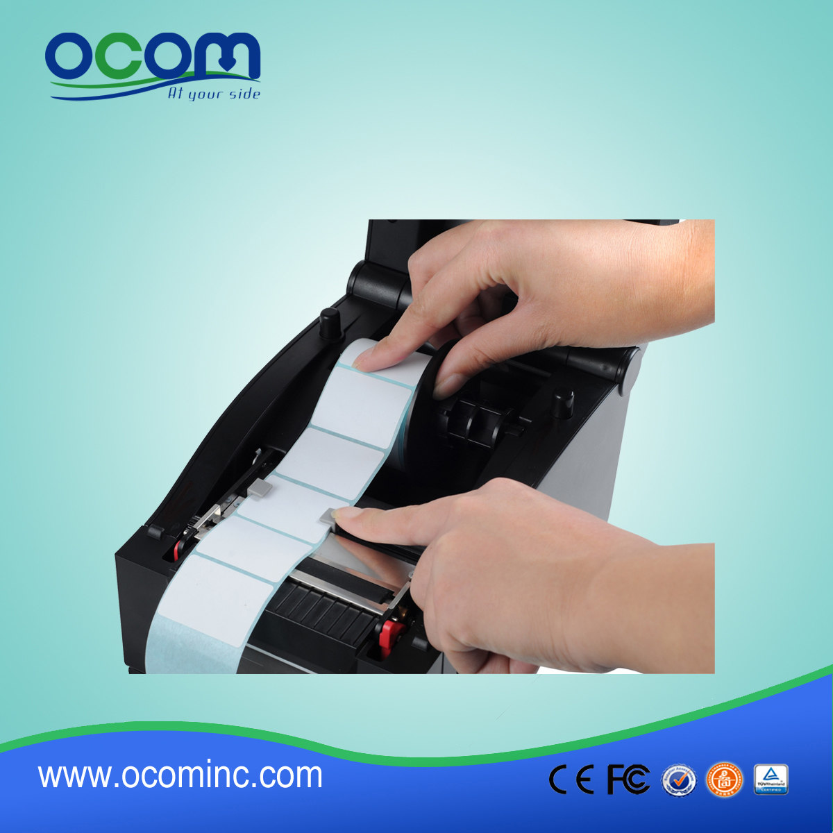 OCBP-005 Chiny 80mm termiczna drukarka etykiet z kodami kreskowymi