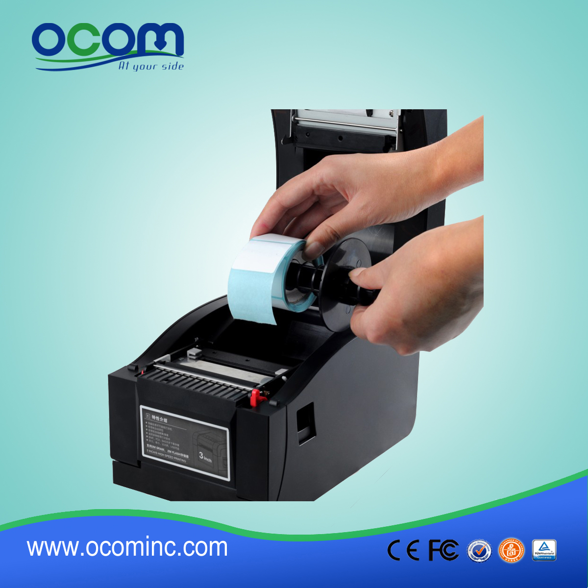 OCBP-005: Coût Airprint concurrentiel code à barres thermique direct imprimante d'étiquettes