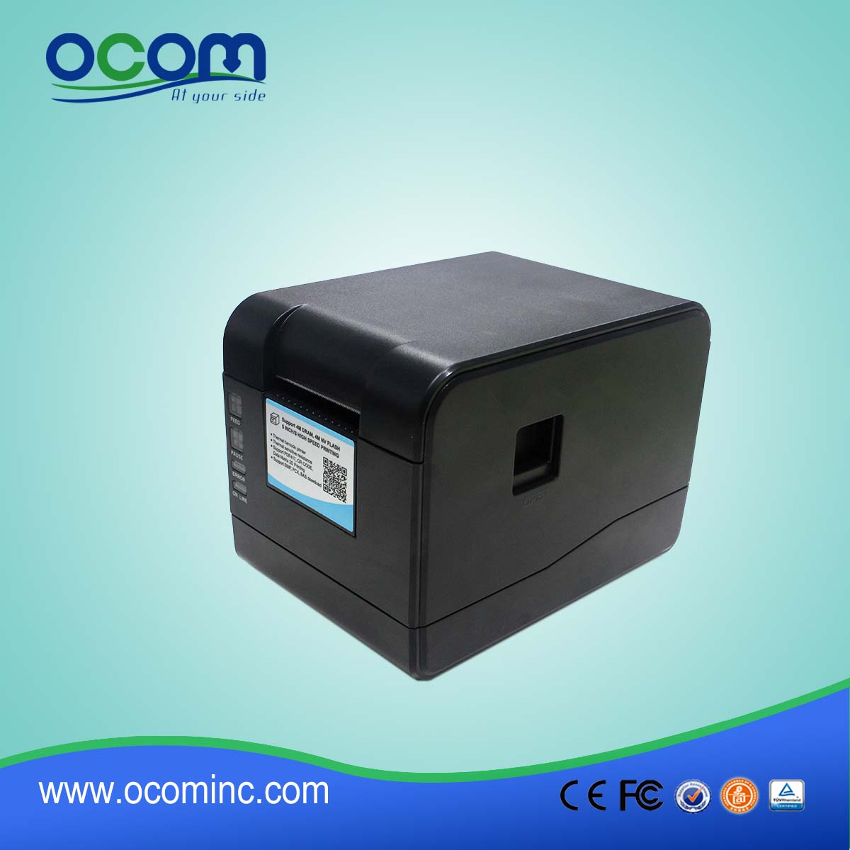 OCBP-006 Impresora de etiquetas de código de barras térmica directa de 2 "Admite papel de rollo térmico / papel adhesivo