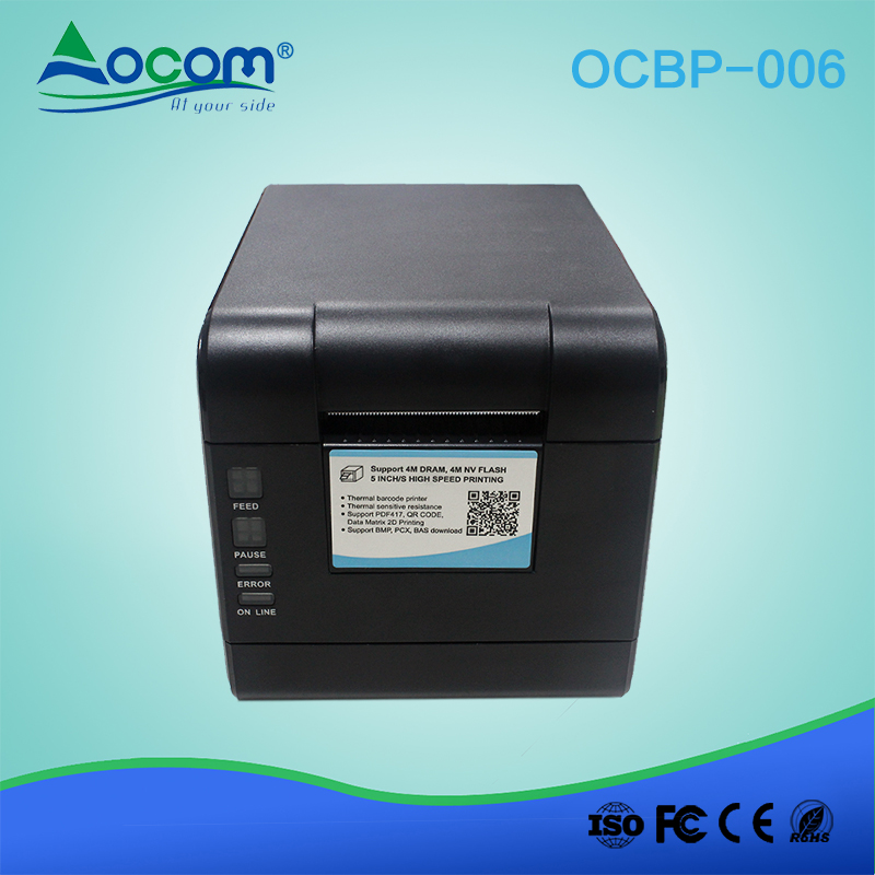 OCBP -006 Impresora de etiquetas de código de barras lavable térmica de escritorio de 2 pulgadas con cinta