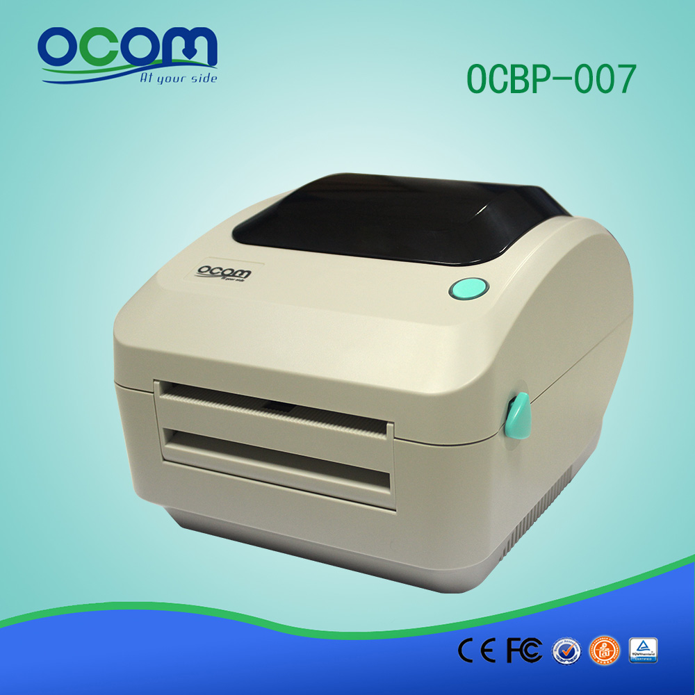 OCBP-007-U White 4" Direct thermal barcode label printer with peel off function
