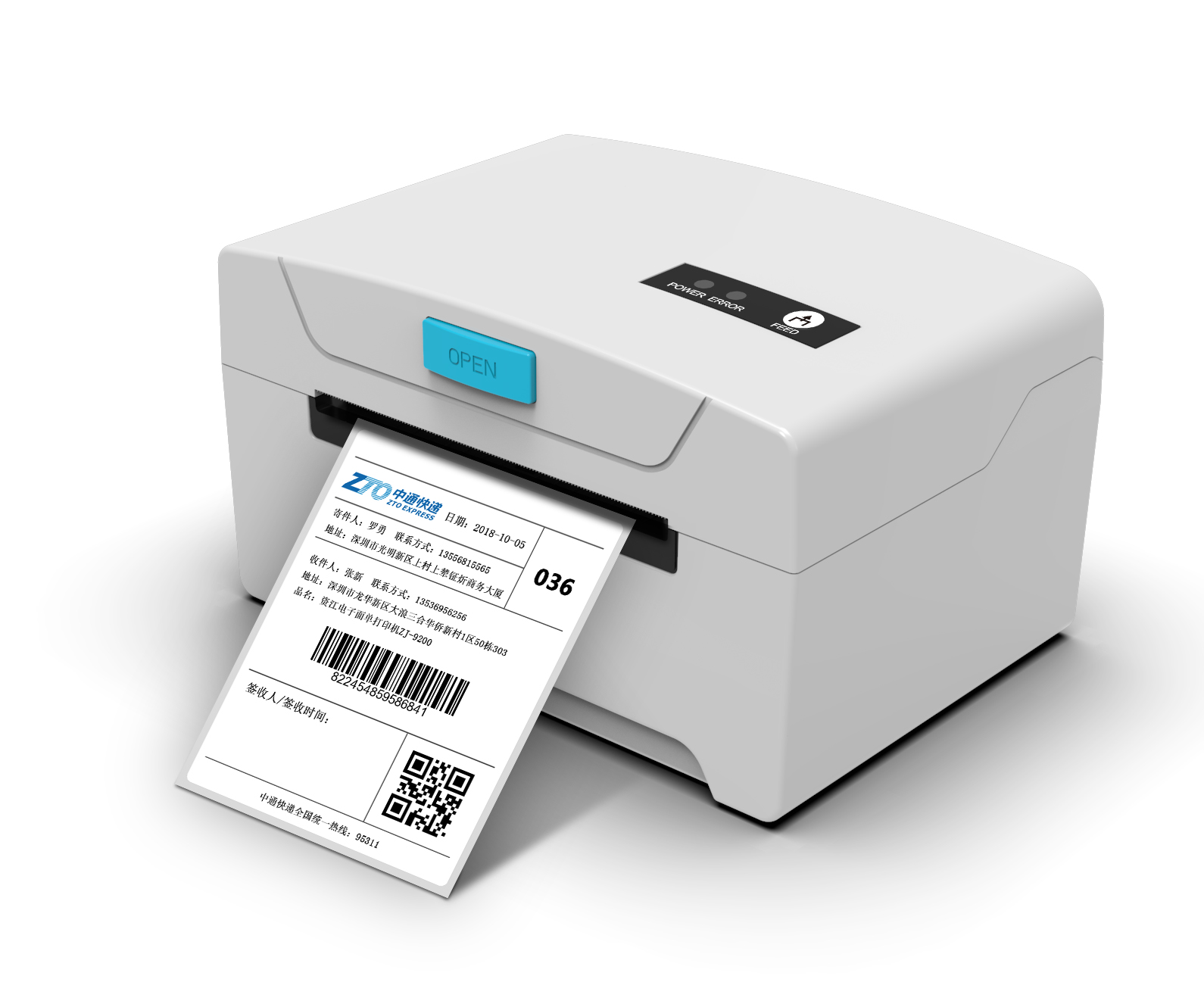 OCBP-013 New 3" price tag thermal barcode label printer for supermarket