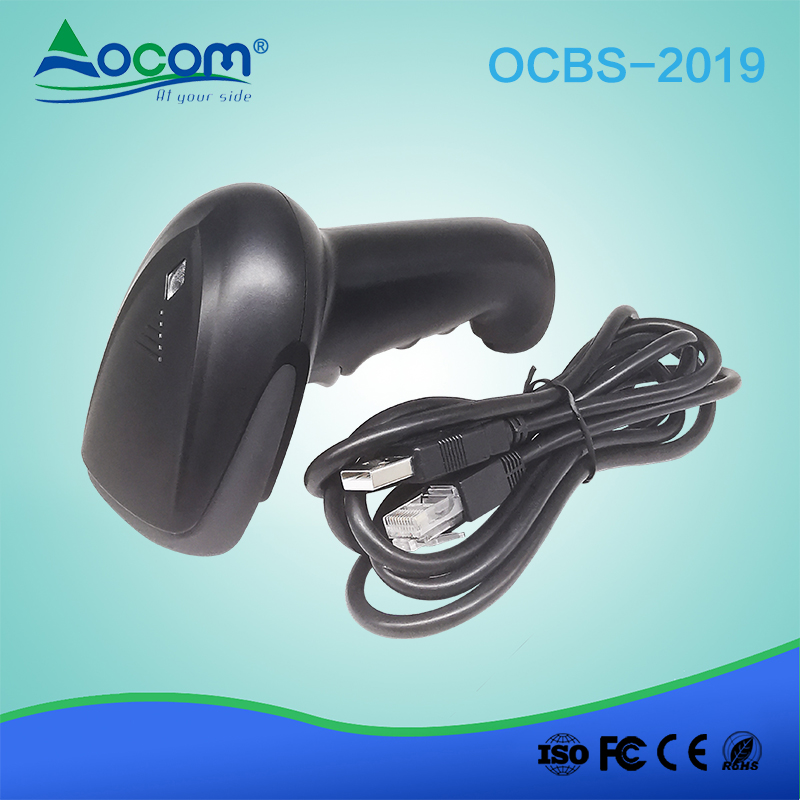 OCBS-2019 Cheap retail shops handheld wired USB barcode scanner qr