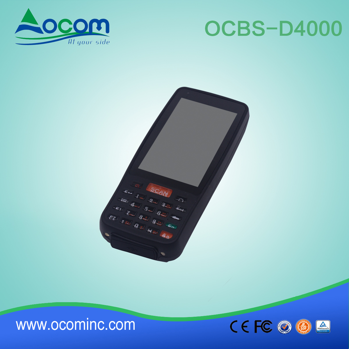 Varredor Handheld PDA do código de barras do dispositivo do andróide de Android OCBS -D4000 PDA