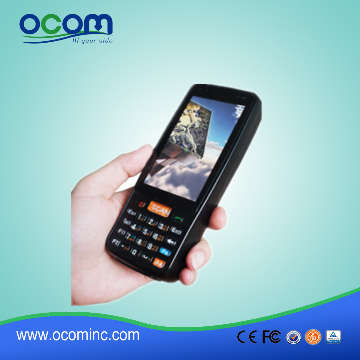 OCBs-D4000 Industrial Barcode Scanner PDA con sistema operativo Android