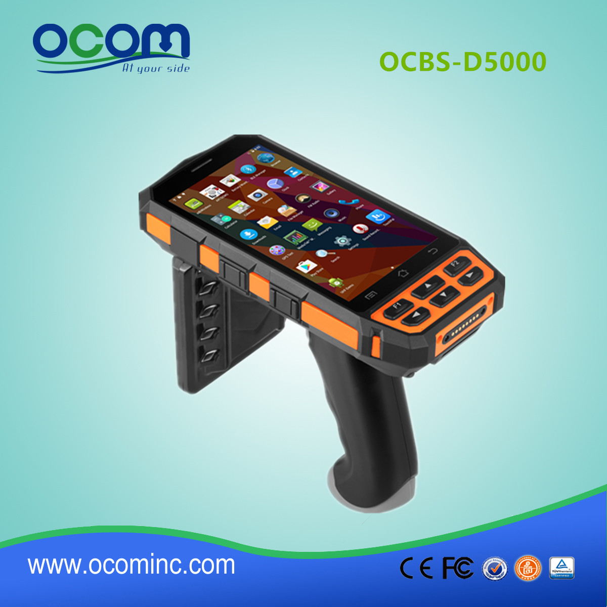 OCBS-D5000 Android 5.0" 4G handheld data terminal PDA with optional UHF