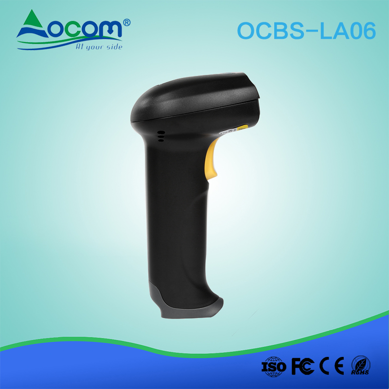 OCBS-LA06 Handheld Auto 1D Barcode Scanner With Stand For Supermarket