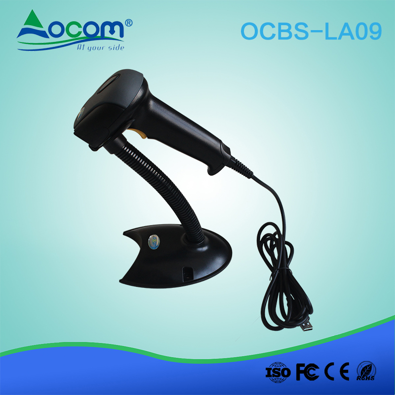 OCBS-LA09 Auto Sensing Handheld Laser Barcode Scanner con soporte