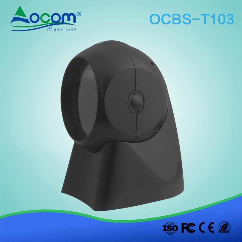 OCBS -T103 Snelle desktop omni-directionele 1D pos barcodescanner