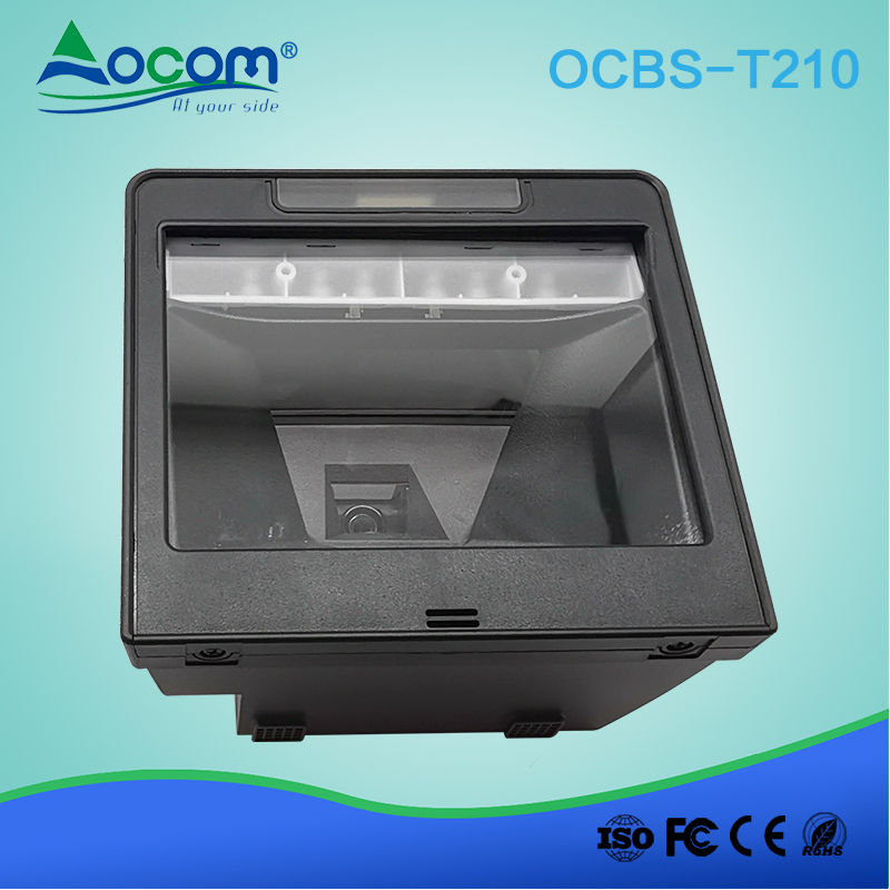 OCBS-T210 الماسح الضوئي التلقائي أحادي الاتجاه POS USB / RS232 2D الباركود