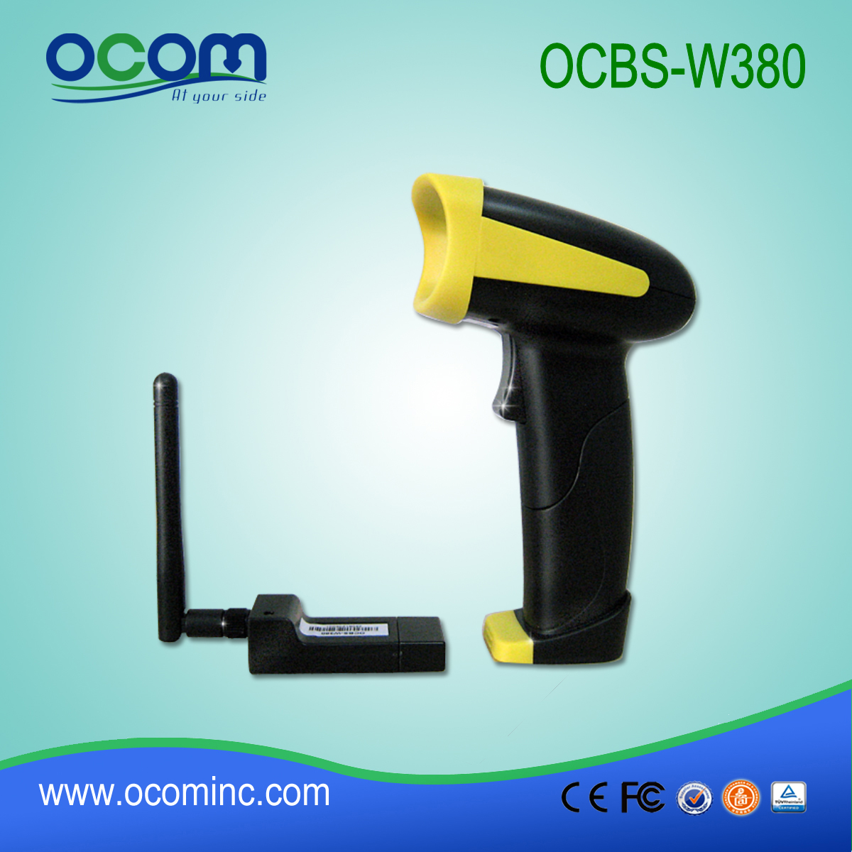 OCBS-W380 --- fábrica de China de código de barras inalámbrico de mano escáner de inventario
