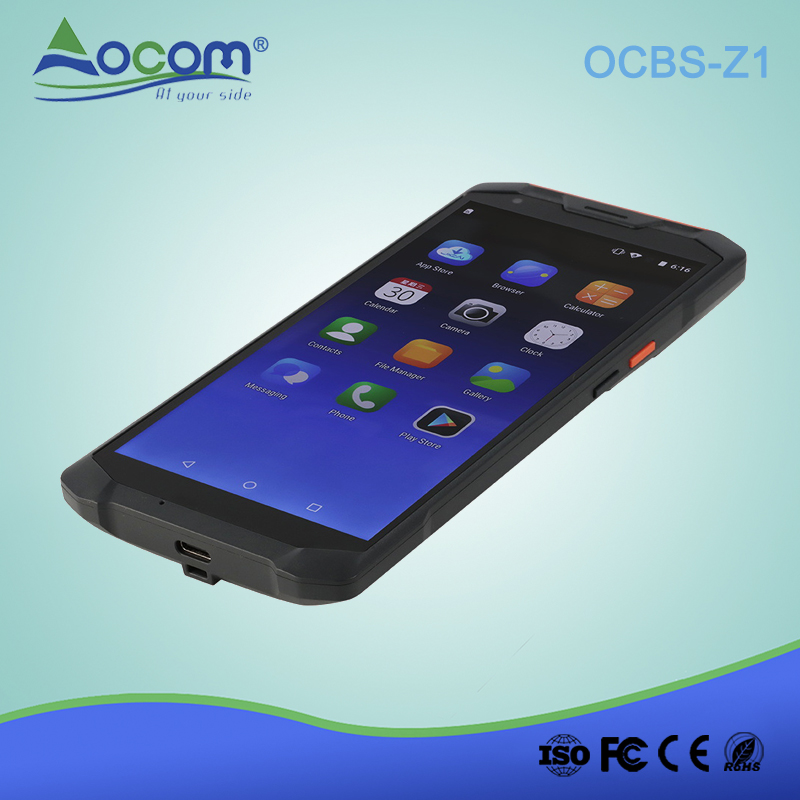 OCBS-Z1 5.99 inch Industrial logistics touch screen android rugged handheld pda barcode scanner