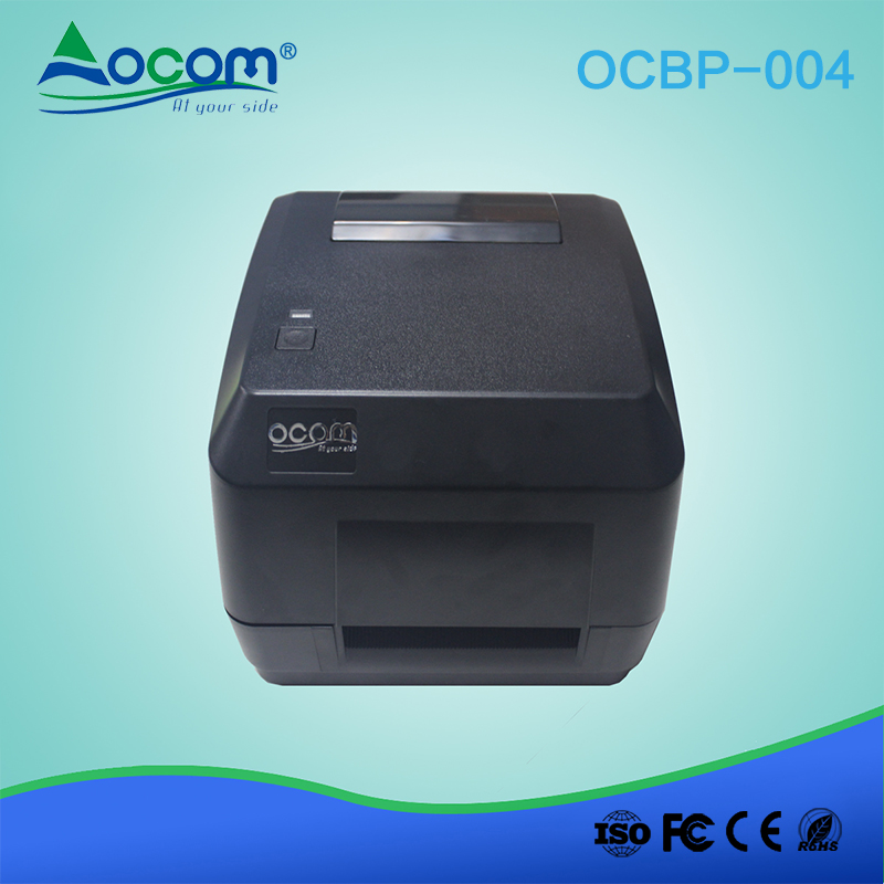Impresora de etiquetas de cinta de etiquetas de código de barras térmica de transferencia térmica de escritorio OCOM de 4 pulgadas
