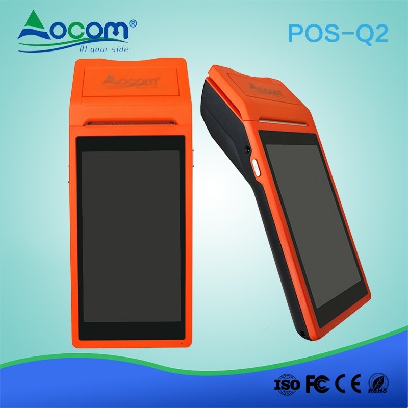POS POS -Q1 / Q2 terminal Handheld da tela de toque POS de Android de 5 polegadas com impressora