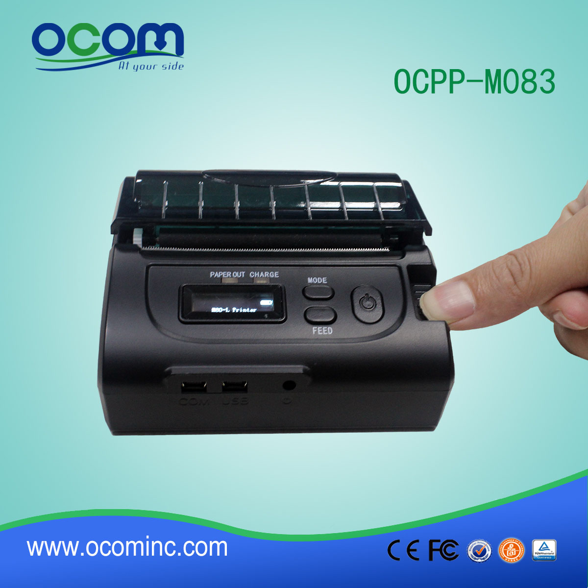 OCOM portátil Bluetooth Bluetooth Receipt impresora OCPP-M083