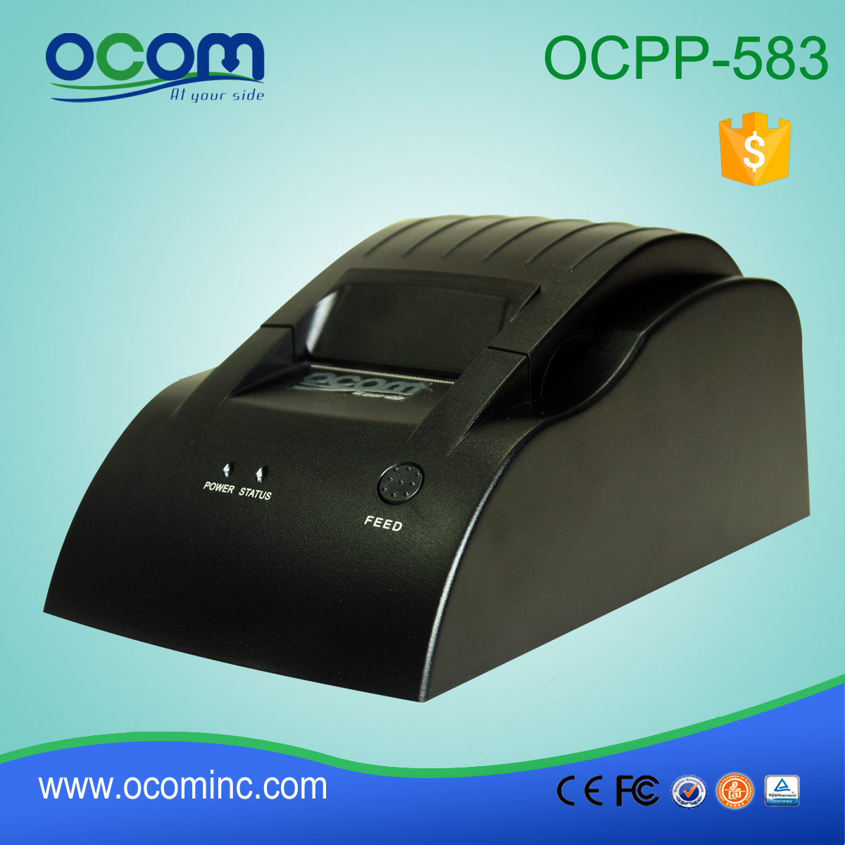 OCPP-583-L Interfaz LAN para impresora de recibos POS de 58 mm de escritorio