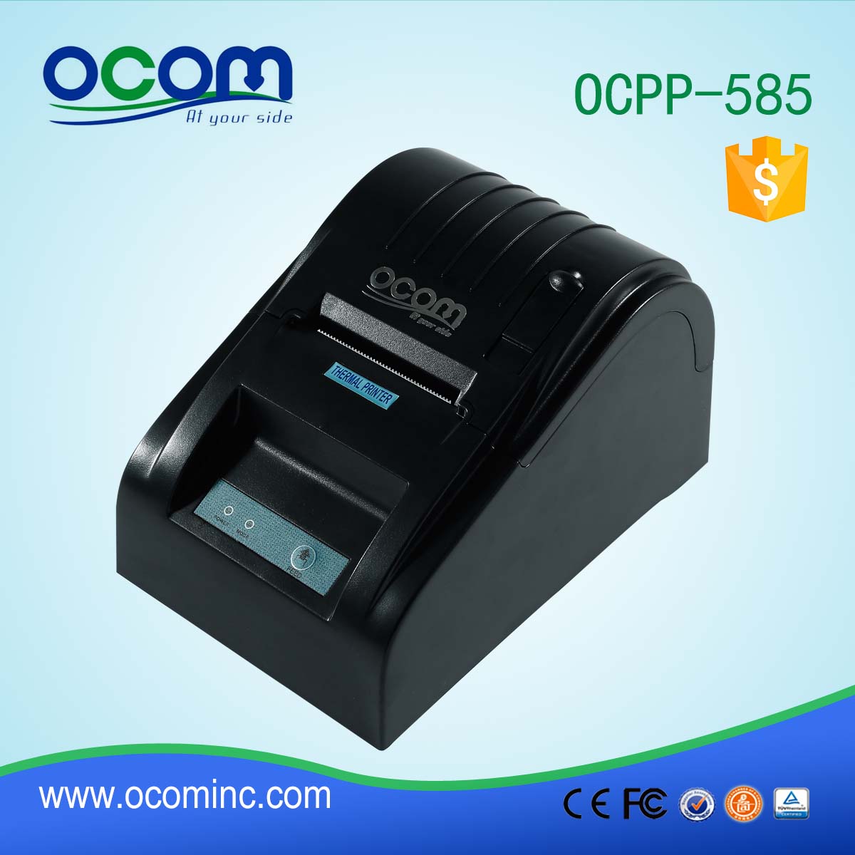 OCPP-585-R Рабочий стол 58 мм POS Термальный принтер Порт RS232