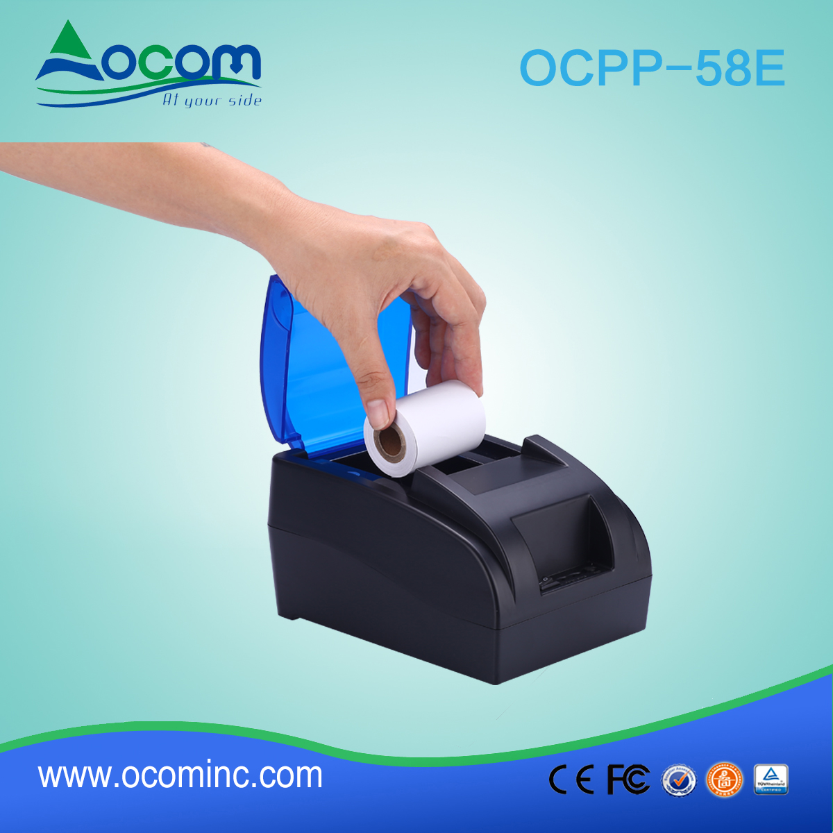 OCPP -58E Impresora térmica de recibos bluetooth android con impresión de códigos de barras barata de 2 pulgadas