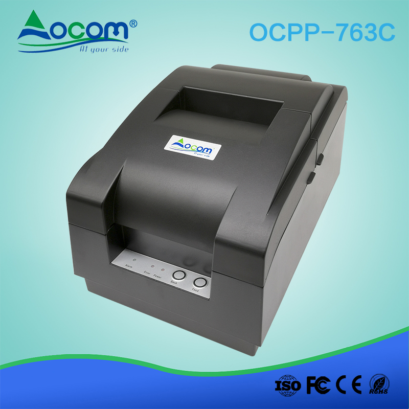 OCPP -763C 76mm 3 pouces Auto Cutter USB Port série Lan Imprimante matricielle thermique
