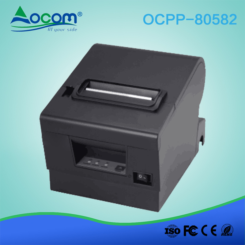 OCPP-80582餐厅台式壁挂式收银系统热敏票据打印机80毫米
