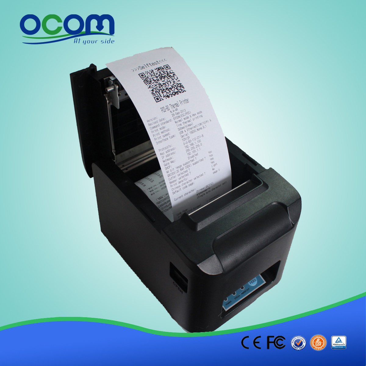 OCPP-808-URL自动切纸器以太网POS热敏票据打印机