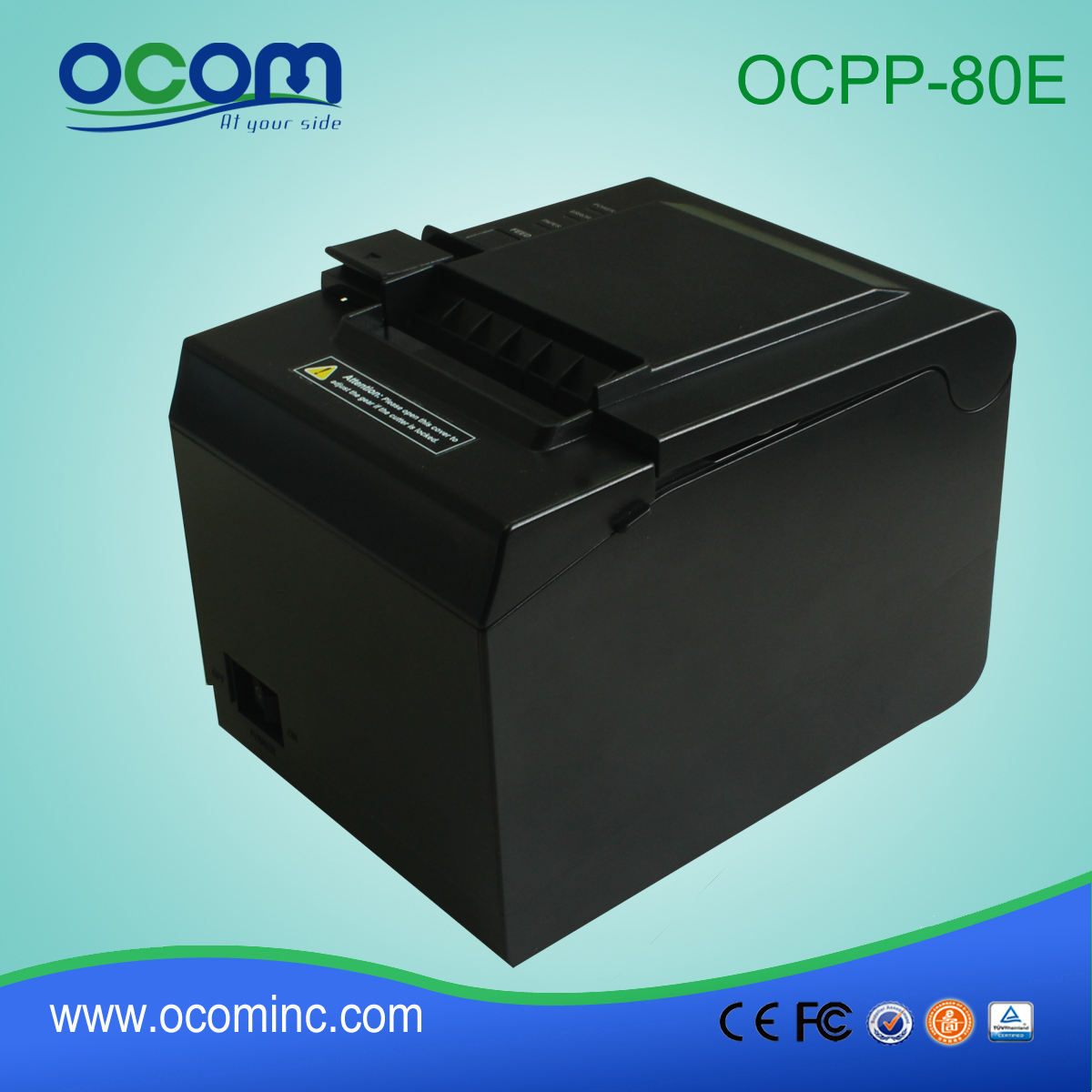 OCPP 80E高速80mm POS收据热敏打印机，自动切割餐厅
