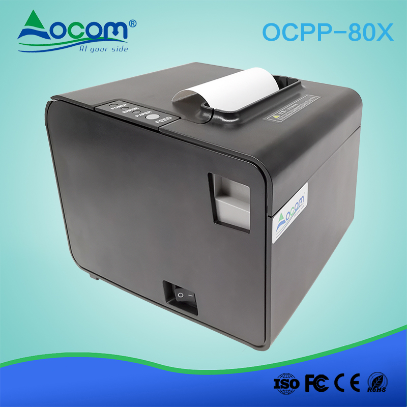OCPP -80X: 250 мм / с USB RS232 LAN 80 мм Прямая термальная квитанция Бумажный принтер с автоматическим резаком