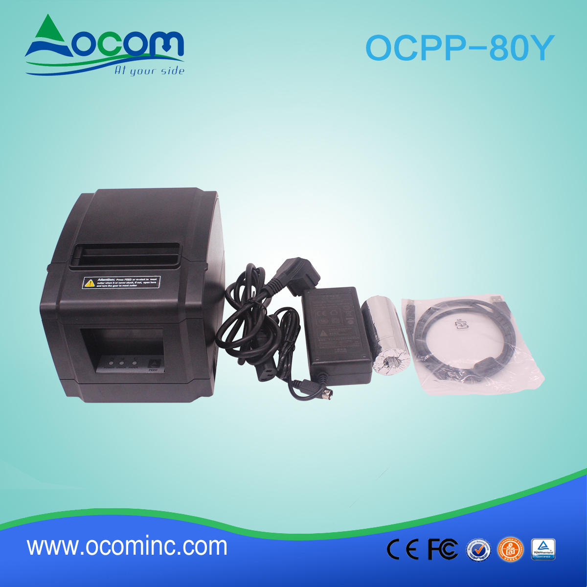 OCPP-80Y-Auto cutter 200mm / sec 80mm POS stampante