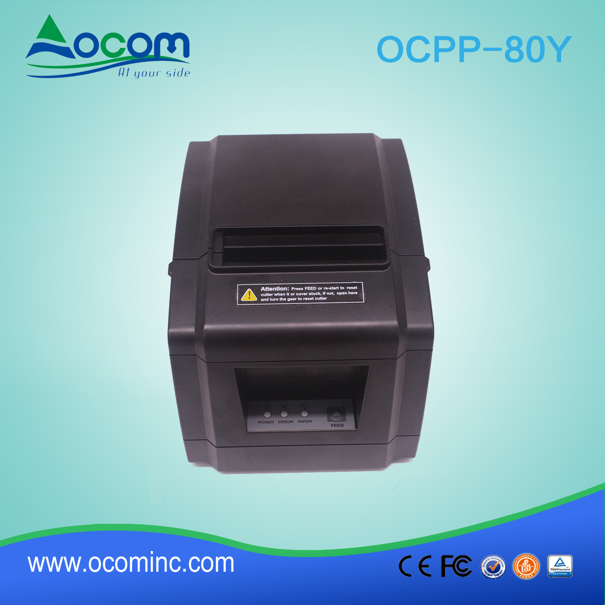OCPP-80Y-Impressora térmica térmica de recebimento de 80 mm com cortador automático