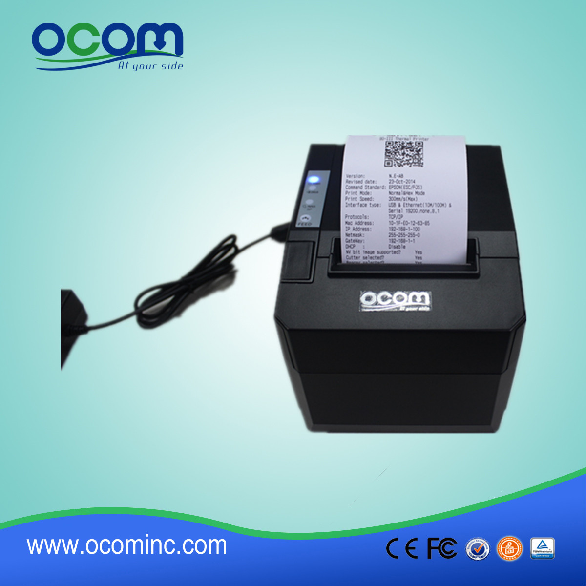 OCPP -88A 80mm 3英寸可打二维码的热敏小票打印机