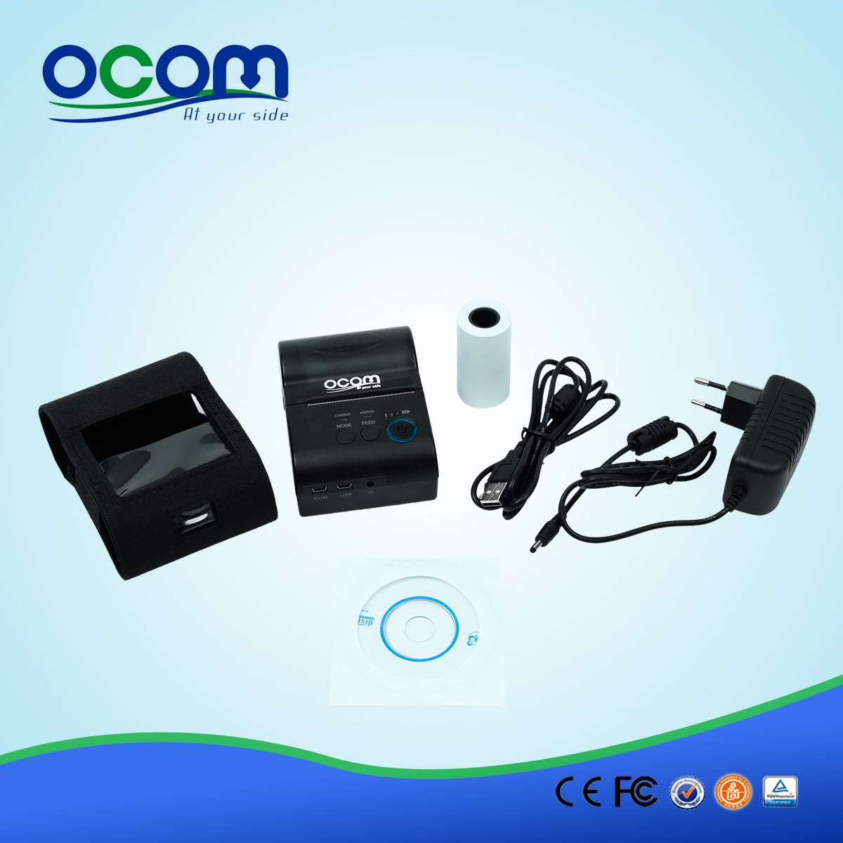 OCPP-M03： 2寸手持式蓝牙热敏票据打印机， 支持安卓