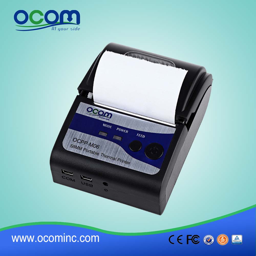 OCPP -M06 مصغرة المحمولة 58mm بلوتوث استلام الطابعة الحرارية