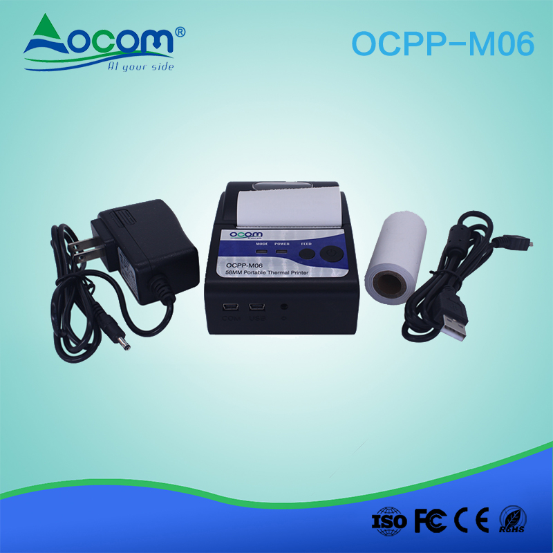 OCPP-M06 φορητός φορητός φορητός υπολογιστής 58 mm μίνι και μπλε Bluetooth