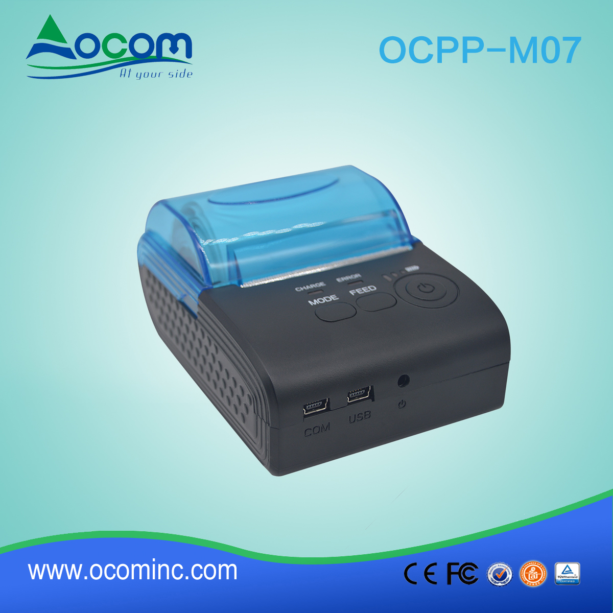 OCPP-M07 2017 portable wireless bluetooth printer for taxi system