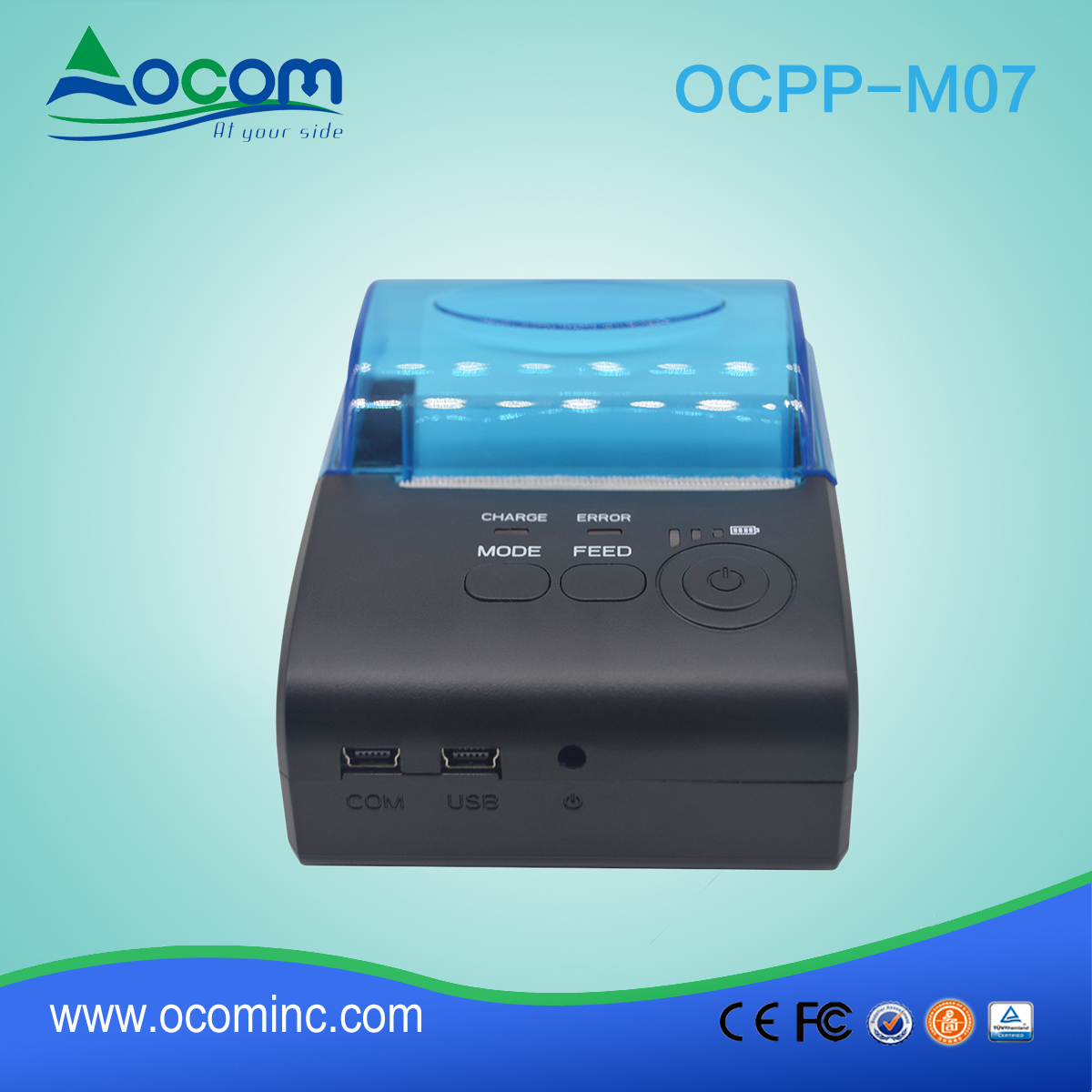 OCPP-M07 usb sans fil bluetooth imprimante thermique mobile pour smartphone