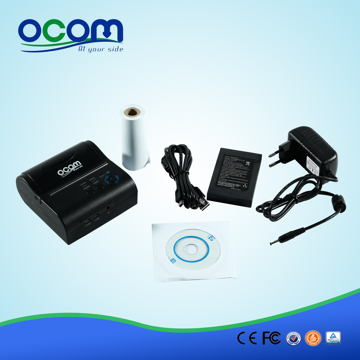 OCPP-M082 80mm Wysokiej jakości przenośny USB Bluetooth Drukarka mobilna