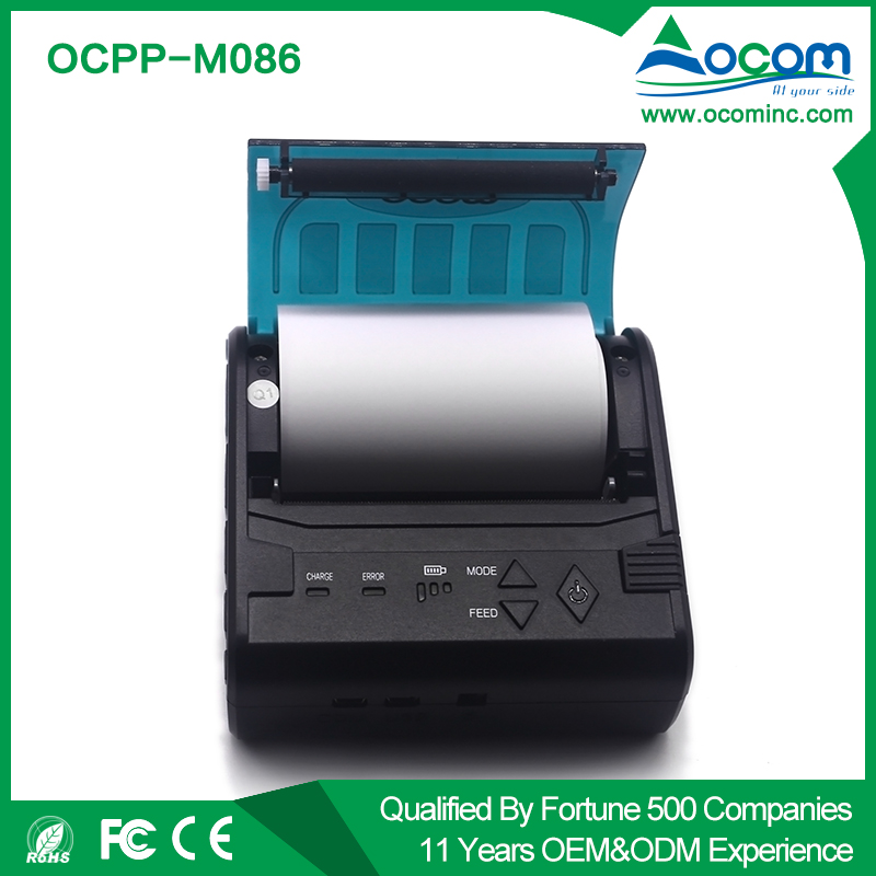 Портативный 80-мм мобильный квитанционный принтер с батареей