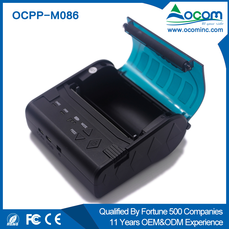 OCPP-M086-Νέος σχεδιασμός 80 mm φορητός εκτυπωτής POS Bluetooth