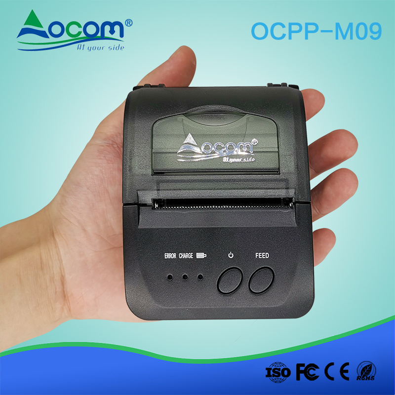 OCPP-M09 Mini kieszonka na baterię Przenośna 58mm 2 calowa drukarka pokwitowań Bluetooth