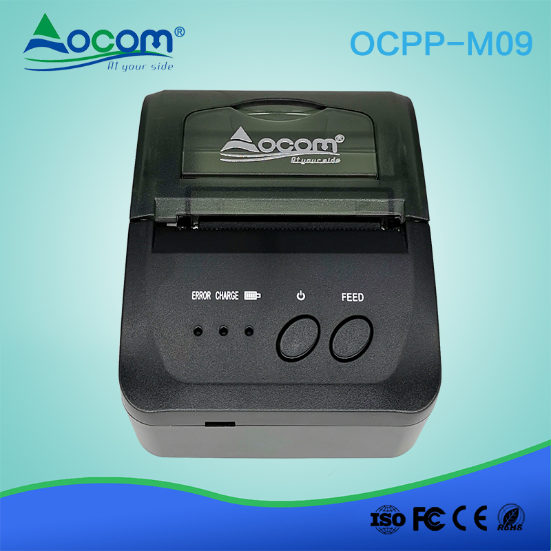 OCPP -M09 mini impressora móvel sem fio portátil 58mm bluetooth impressora térmica android