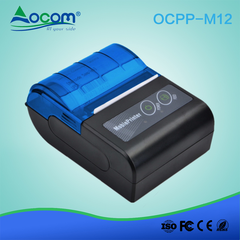 OCPP -M12 58mm android thermische draagbare mobiele mini-printer bluetooth