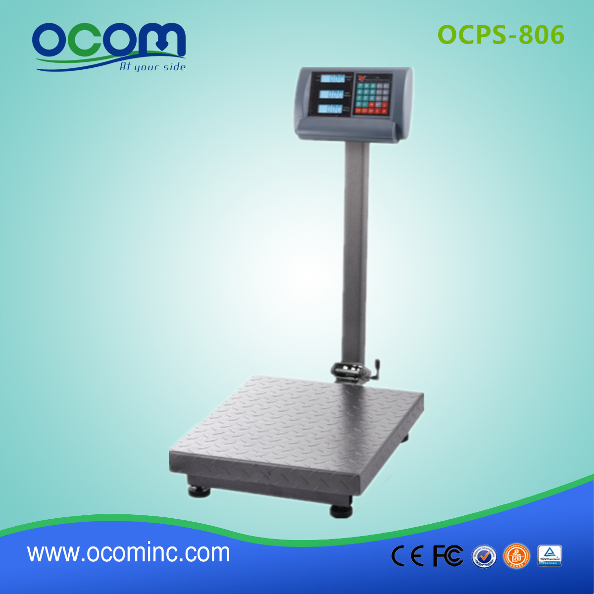 OCPS-806 elektronische digitale weegplatformschaal met standaard tot 1000 kg