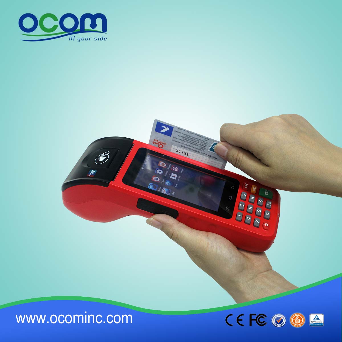 P8000S RFID портативный GSM биллинг машина с считывателем магнитных карт