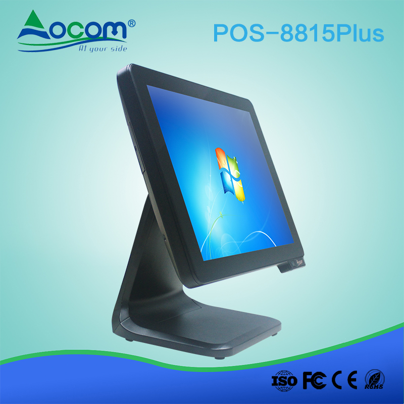 POS-8815plus 15" metal housing windows retail touch screen all in one pos restaurant touch pos machine