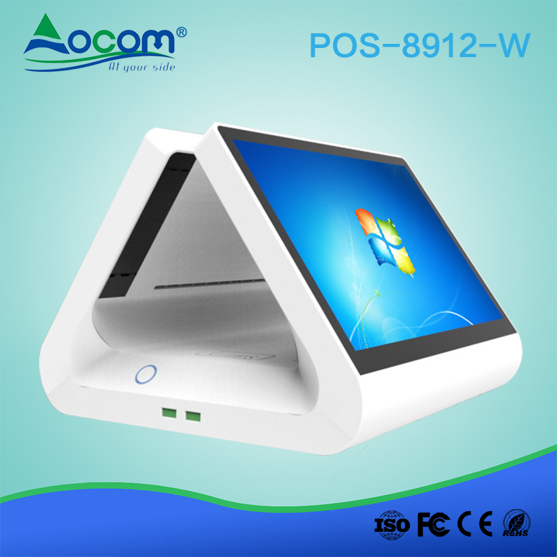 POS -8912 12 "windows الكل في واحد pos شاشة تعمل باللمس آلة الوجبات السريعة التلقائي تسجيل النقدية الرخيصة للبيع