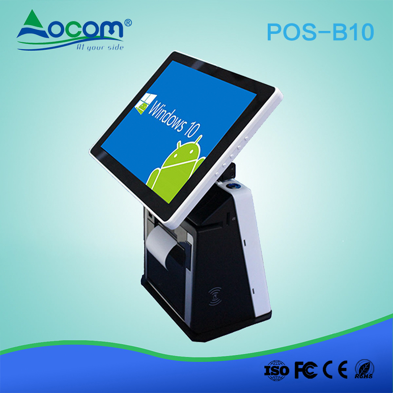 POS-Б10---2017 оком New 10,1 "сенсорный экран POS-терминал с температурной ценой принтера