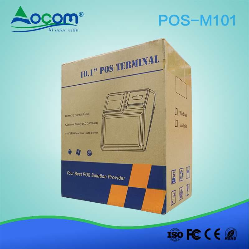 POS-M101-W 10inch desktop barcode scanner hardware Windows POS system