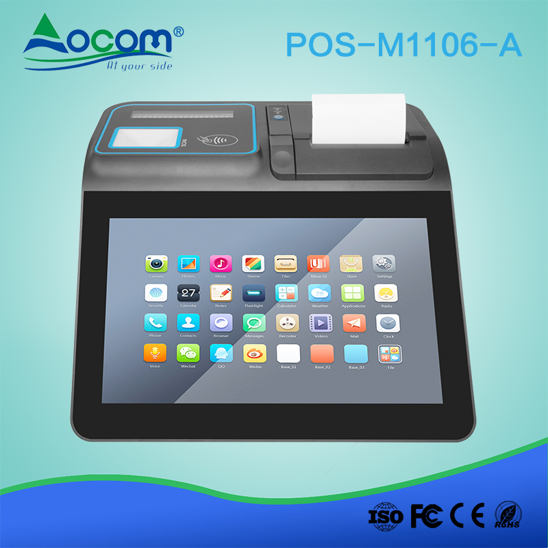 POS -M1106 11,6-дюймовый мини-ресторан все в одном сенсорном экране Android pos машина с принтером